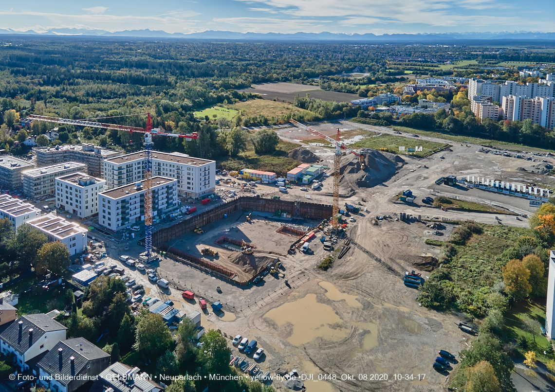 08.10.2020 - Baustelle Alexisquartier und Umgebung in Neuperlach 08.10.2020 - Baustelle Alexisquartier und Umgebung in Neuperlach
